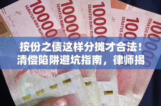 济南按份之债这样分摊才合法！清偿陷阱避坑指南，律师揭秘关键条款