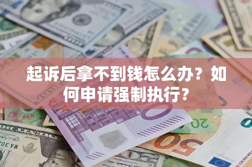 济南起诉后拿不到钱怎么办？如何申请强制执行？