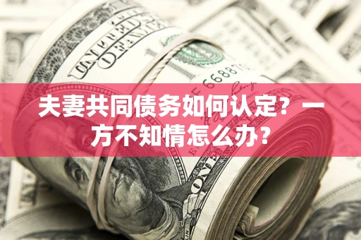 济南夫妻共同债务如何认定？一方不知情怎么办？