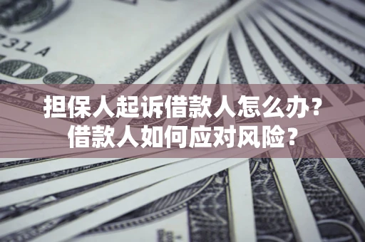 济南担保人起诉借款人怎么办？借款人如何应对风险？