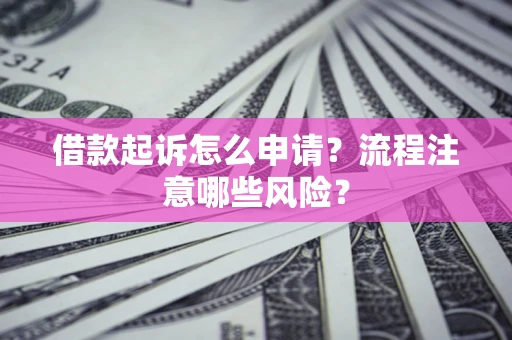 济南借款起诉怎么申请？流程注意哪些风险？